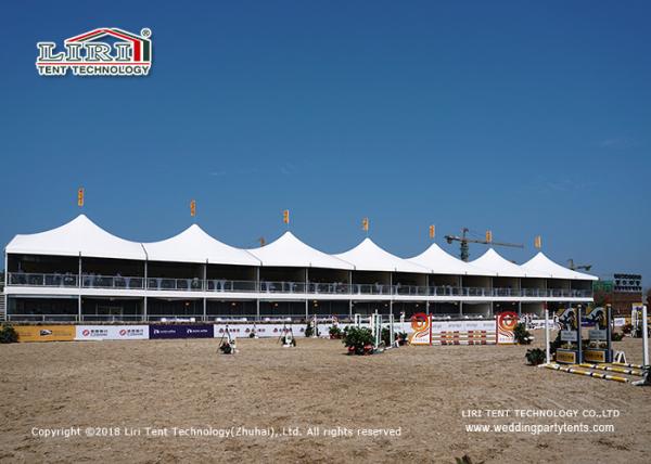 10m High Peak Double Decker Tent With Decoration Horse Riding Arena
