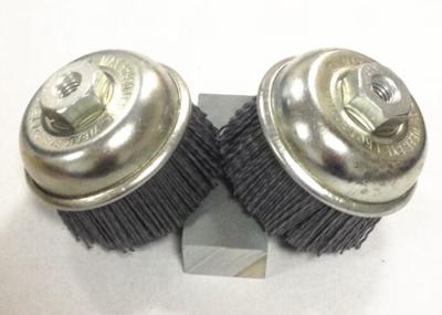 3 Inch OD Nylon Abrasive Cup Brush , Silicon Carbide Nylon Bristle Brush