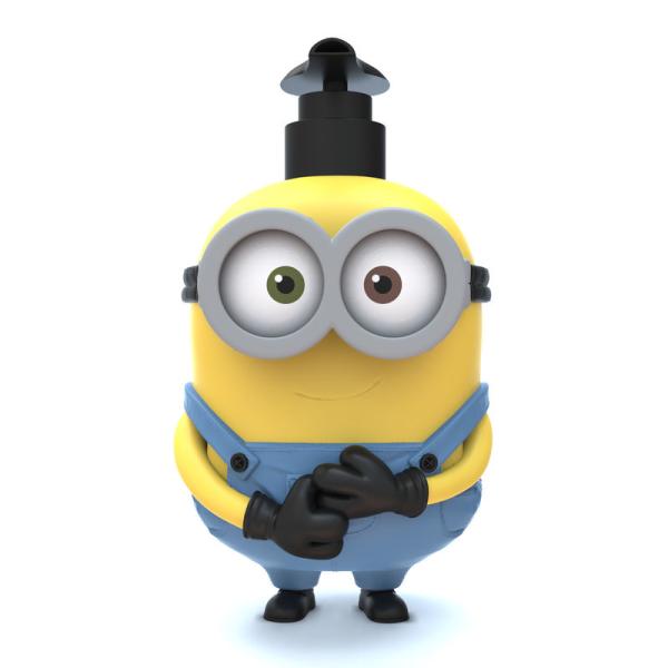 5 - 7 Inch Height Yellow Color Minions Cartoon Shampoo Bottle Made By PVC / ABS Material