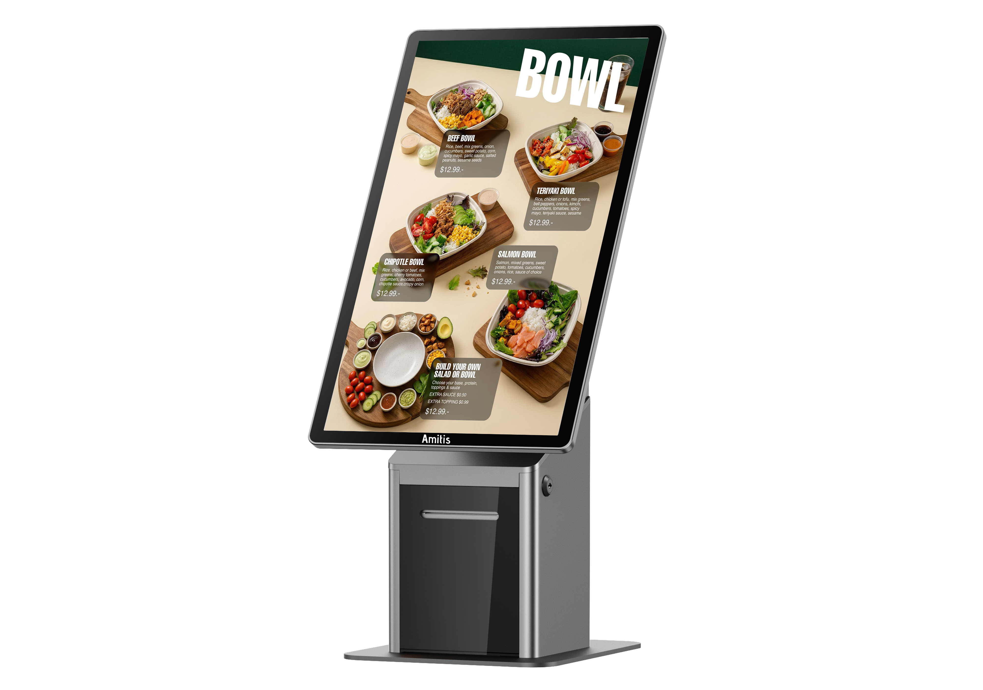 Ergonomic Desktop Self Checkout Solutions 21.5 High Brightness Accessible Kiosk