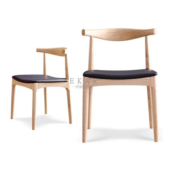 Modern Ash Wood Nordic Design Leather European Dining Chair