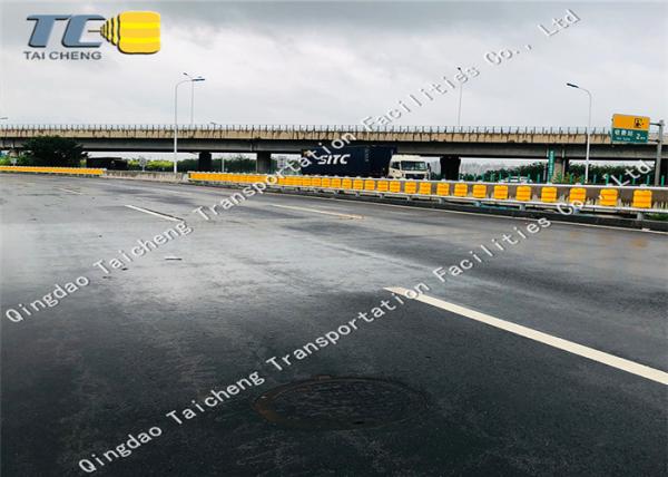 Glissière de sécurité de route de rouleau de polyuréthane orange/jaune écologique