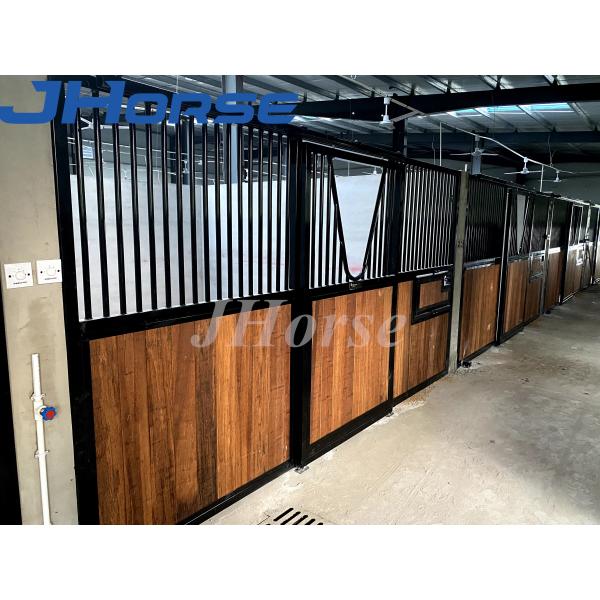 Бамбуковый деревянный стойл лошади обшивает панелями коробку европейской раздвижной двери стиля твердую