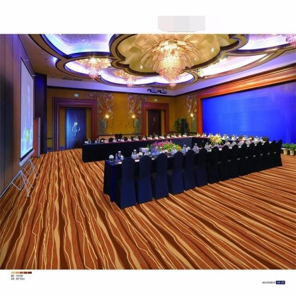 Custom flat wave stripe wall to wall carpet for university project