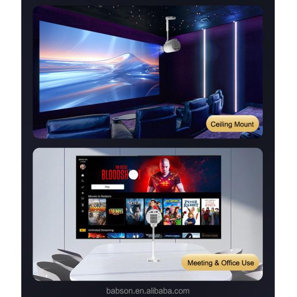 Mini Portable WiFi Mobile 4K Full HD Video Projector 200 Lumens LED Lamp Android 13 Operating System Bag Accessory for Home Use