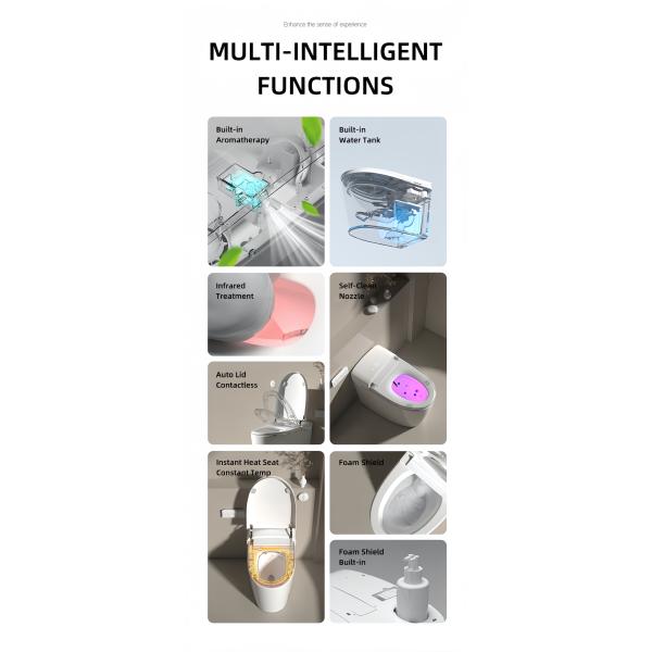 S-Trap Drainage Pattern Smart Intelligent Commode With Digital Display Screen