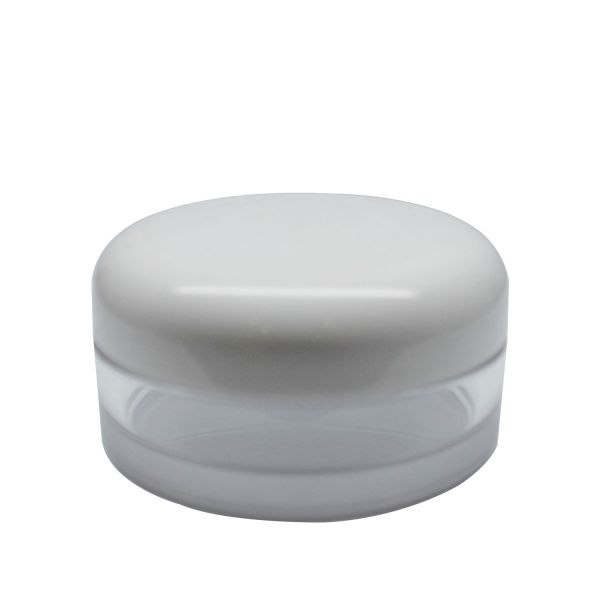 Double Layer PP PET Cream Cosmetic Jar 15ml 30ml 50ml with Disc