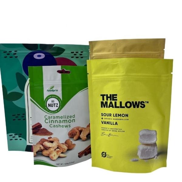 Resealable Zipper Food Packaging Bags Stand Up Pouch Custom Spice Powder Packaging Plastic Bag