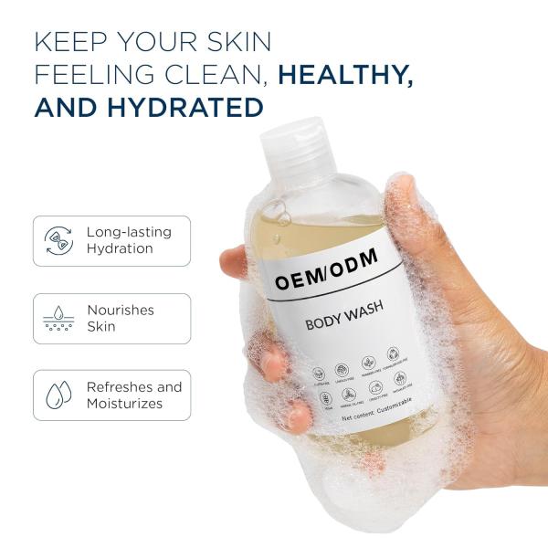 Eco-Friendly Body Wash Shower Gel Private Label Vitamins C For Men Eco Smell Good Milk Moisturizing Whitening Bodywash Glow Body Wash