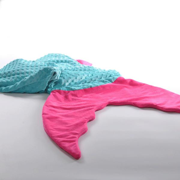 Fade Resistant Animal Tail Blanket Cuddly Room Mermaid Sofa Blanket