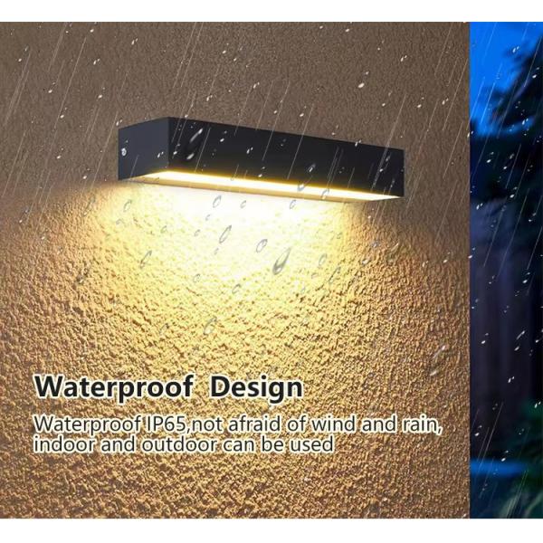 Lámparas de pared LED de exterior IP65 impermeables Lámparas de pared de aluminio impermeables Iluminación de porche Corredor de jardín Pared de jardín Iluminación de pared interior