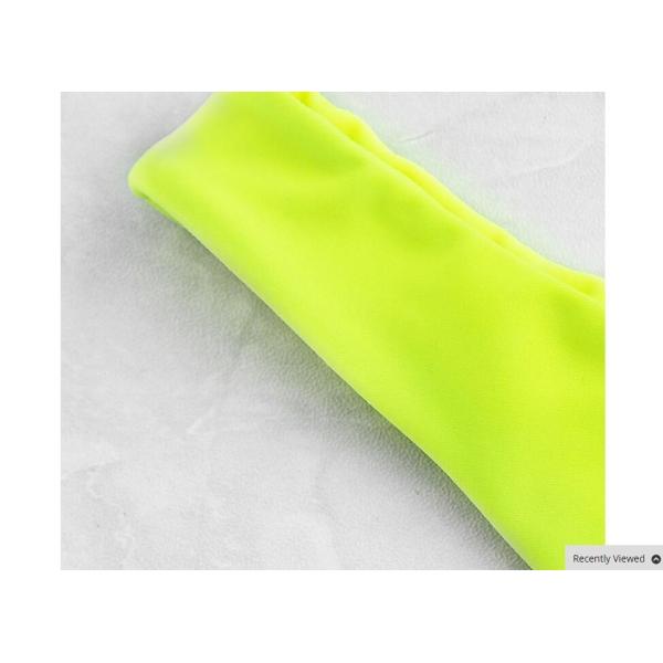 sport neon green sweatshirt Bikini vest with high bottom leg women sets Bikini plain beach swimsuit Sexy swimsuit