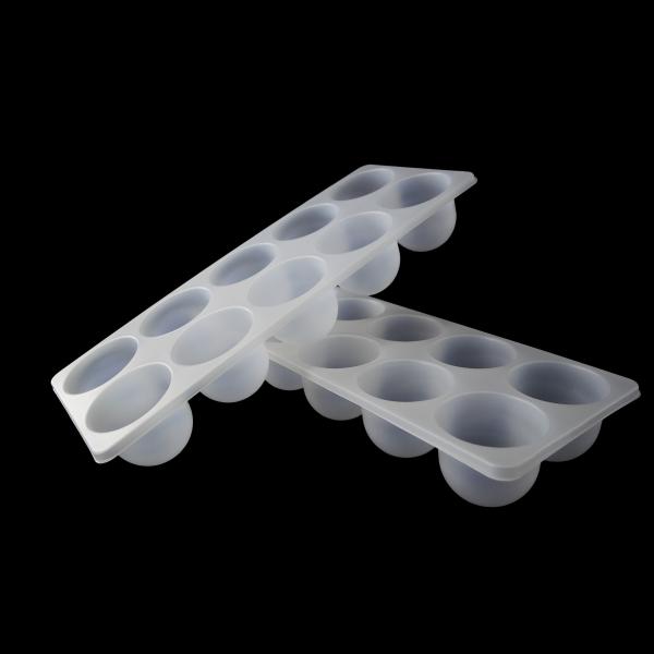 Custom 12-Cell Anti-Freeze PP Tray for Spherical Pastries