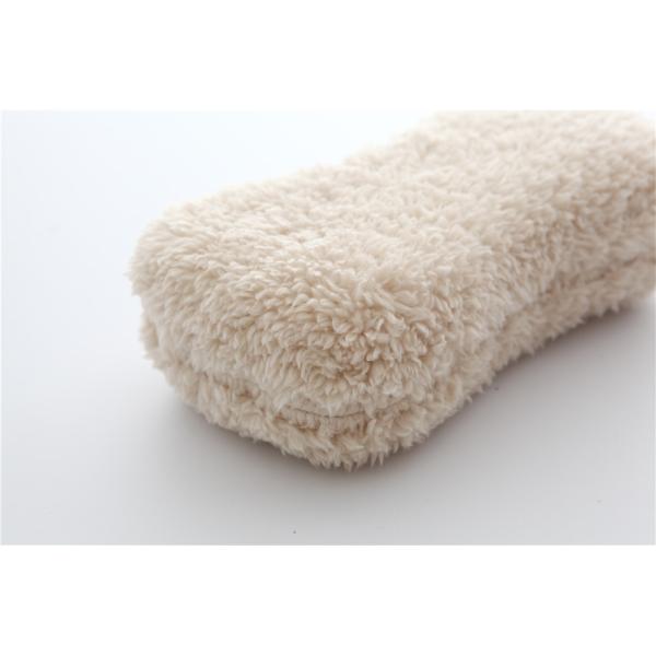 Pink color microfiber plush car cleaning, house cleaning sponge applicator pad