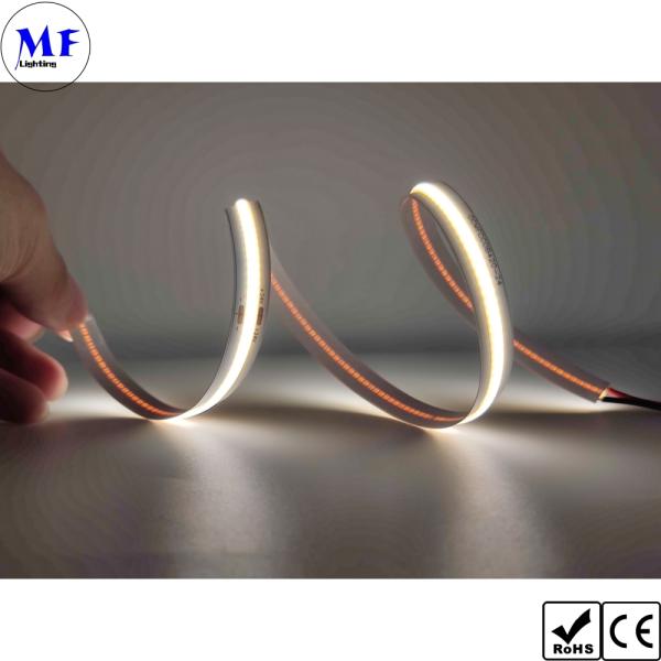 COB светодиодный светодиодный светодиод 12V 24V водонепроницаемое низкое напряжение для под шкаф потолочной ленты свет 5м вырезаемый наружной наружной