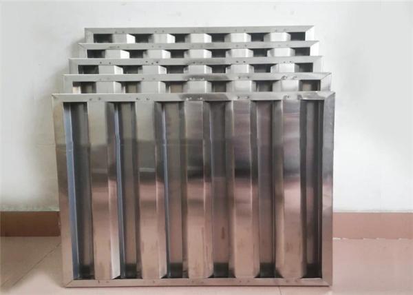 Stainless Steel Commercial Kitchen Hood Filters Heavy Duty Polished Surface
