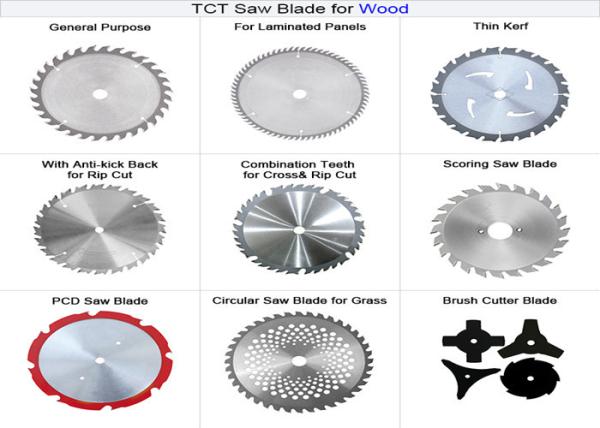 Wood Cutting TCT Disc Saw Blades , Tungsten Carbide Tipped Circular Saw Blade