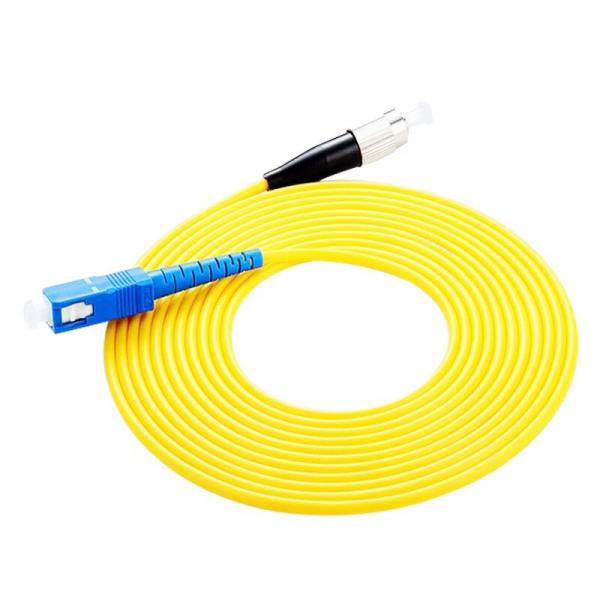 FC UPC To SC UPC Simplex 3.0mm PVC Single Mode Fiber Patch Cable , Jumper Fiber Patch Cord