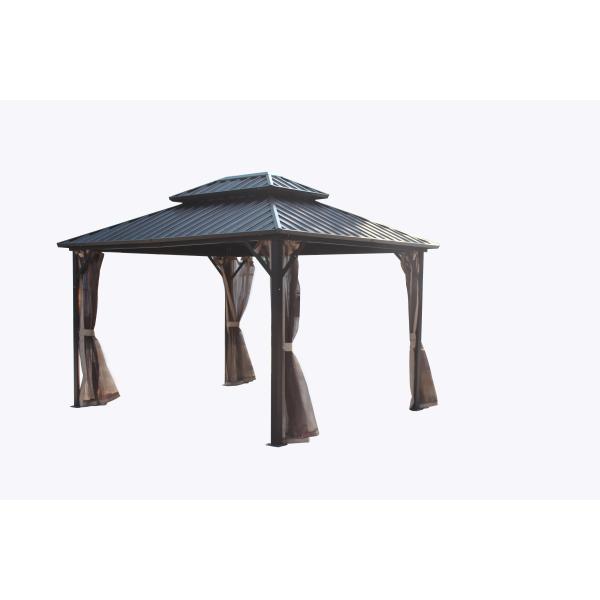 Sturdy 3*3*2.75m Iron Plate Gazebo for Pergolas Bridge Durable Features