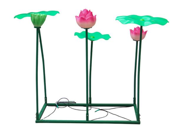 Acrylic LED lotus lamp 6 lights combination lotus lamp pond pool decoration lotus lamp park municipal beauty