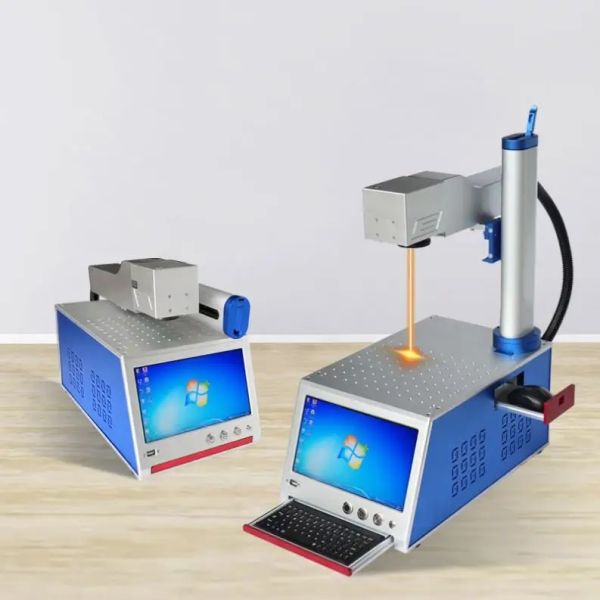 Portable Small 20w 30w 50w Fiber Laser Marking Machine RAYCUS Cnc Desktop Engraving Machine with Computer for Gold and Silver