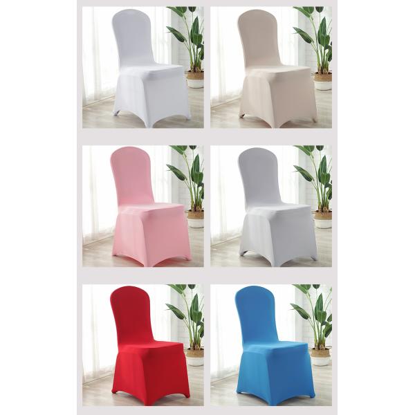 White Red Blue Polyester Spandex Banquet Chair Covers