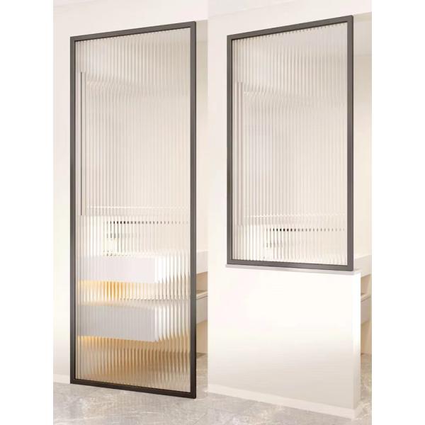 8mm Fluted Glass Interior Door CCC Tempered Patterned Glass For Hotel