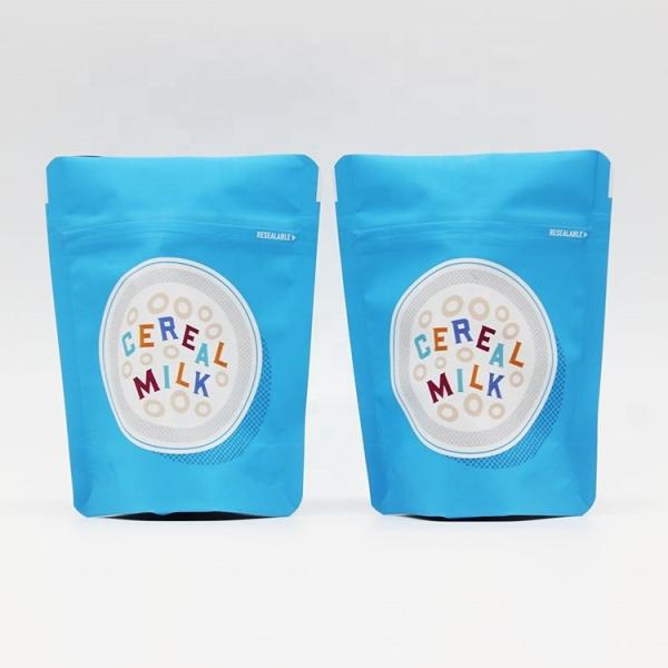 OEM printed Aluminum Foil Zipper Bag 8 colors Resealable Stand Up Pouches