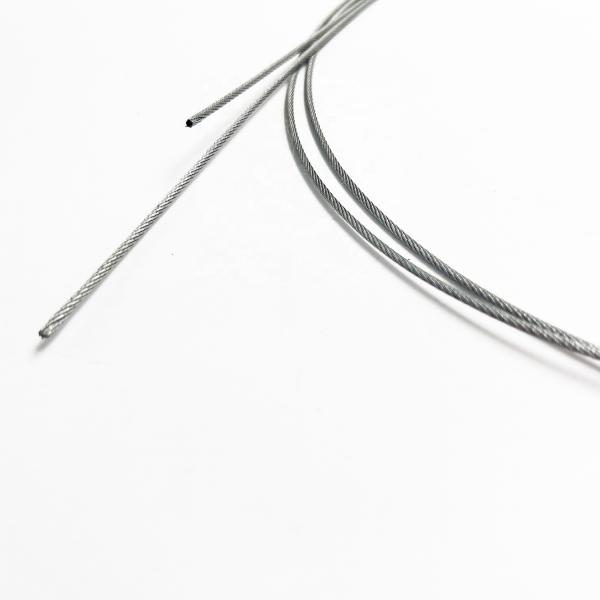 Non-Alloy 8x7 1x19 1.5mm Stainless Steel Control Cable Galvanized Wire Rope for Textile Machinery