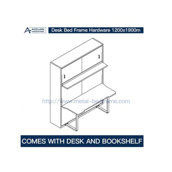 Black Modern 120cmx190cm Wall Mounted Bed Mechanism