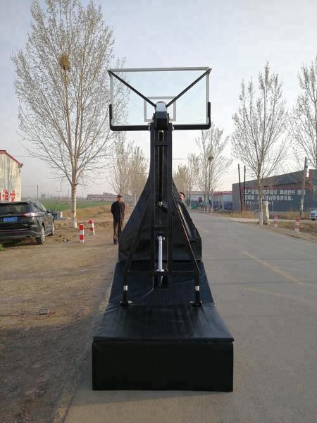 2.5 Ton Weight Portable Basketball Hoop , Electro Hydraulic Basketball Stand Custom Logo