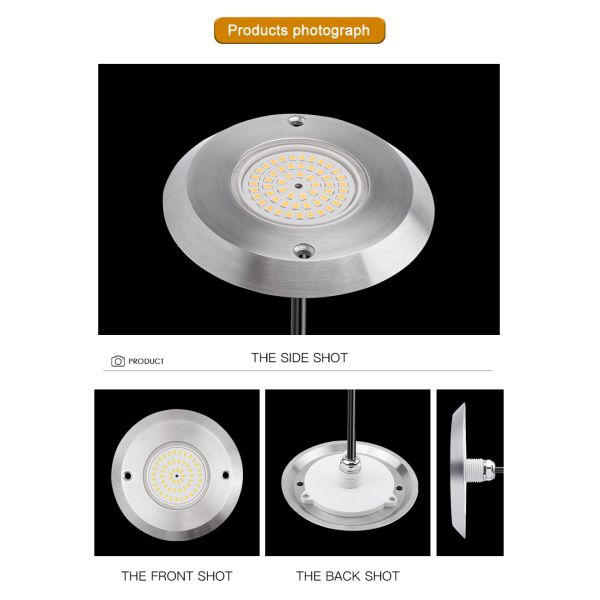 IP68 Underwater PAR 56 Pool Light 6W SMD2835 Dimension 110*34MM Ultra Thin 10MM