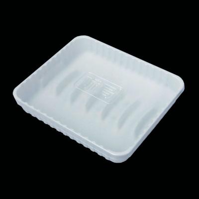 Compartmented White Shallow PP Tray With Easy Open Semi Transparent PP Lid