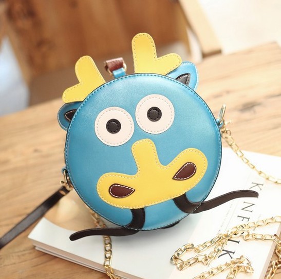 Buns national wind hit the color shoulder bag cute animal chain new women Messenger