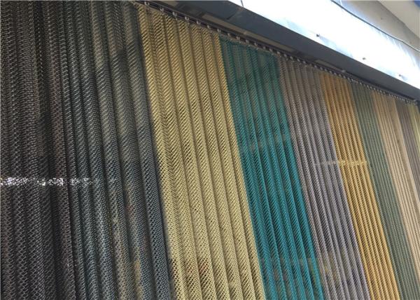 Aluminum Alloy Metal Coil Drapery Metal Mesh Curtain For Office Partition
