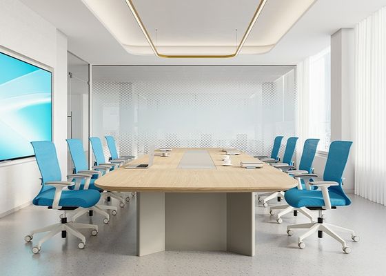 MT Series Conference Table with Geometric Cutting and Multiple Sizes for Efficient Meeting Experience