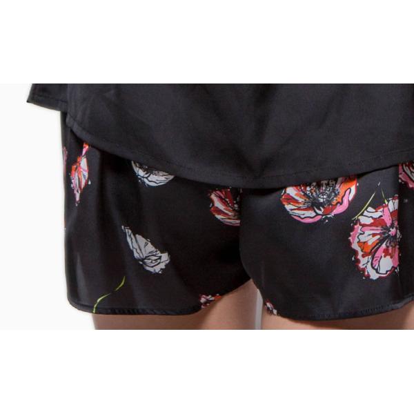 Popular Summer Ladies Satin Pyjamas Blackless Tank Tops With Fashion Lace And Short Pant