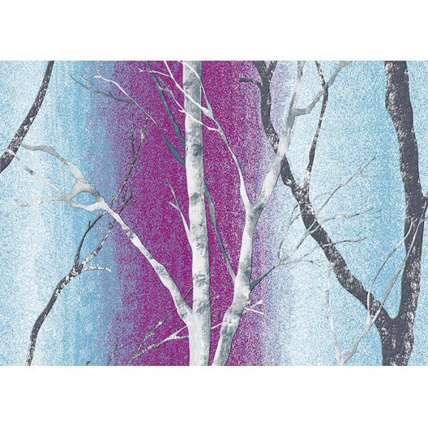 Tree Printing Room Decoration Contemporary Striped Wallpaper With PVC Material