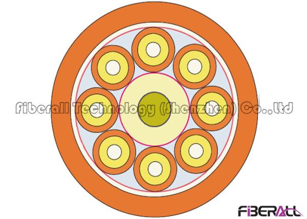 Flame Retardant 8 Core Fiber Optic Cable , 2.0mm Fiber Optic Breakout Cable
