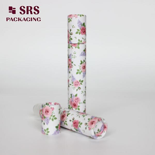 SRS empty cosmetic 15ml plastic roll on bottle with paper packaging