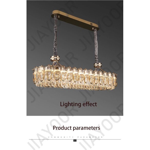 Led Light Bedroom Lamps Ceiling Modern Luxury Crystal Lamp Villa Living Room Pendant Light (WH-CY-270)