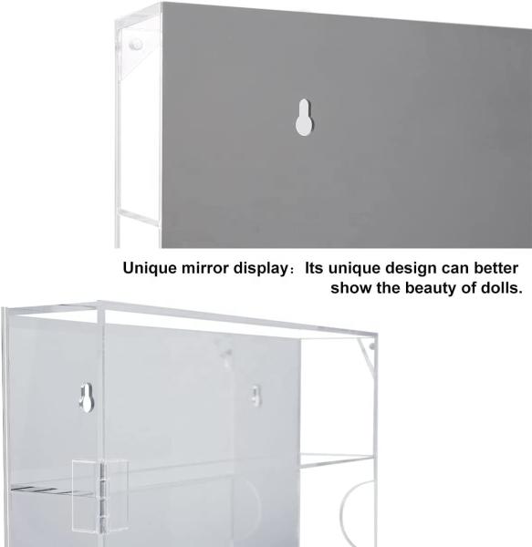 Necklace Acrylic Plexiglass Showcase Box Wall Mounted Desktop 4 Layer Organizer Display For Mini Toys