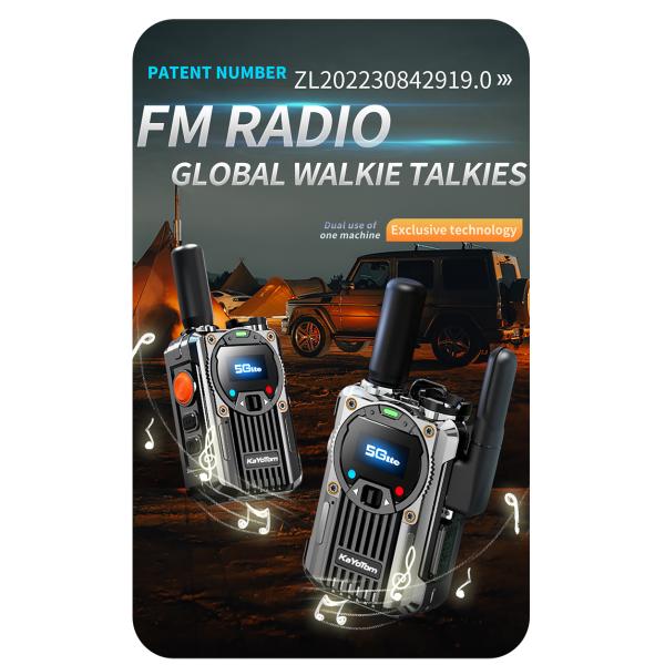 4G POC Zinc Alloy Walkie Talkie with FM Radio Function and Exclusive PTT Support