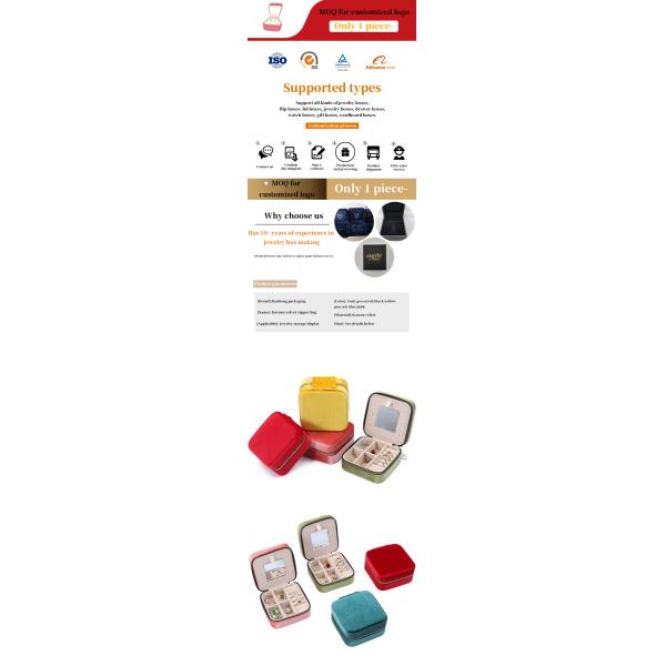 Organiseur de bijoux en velours multi-couleurs à usage général