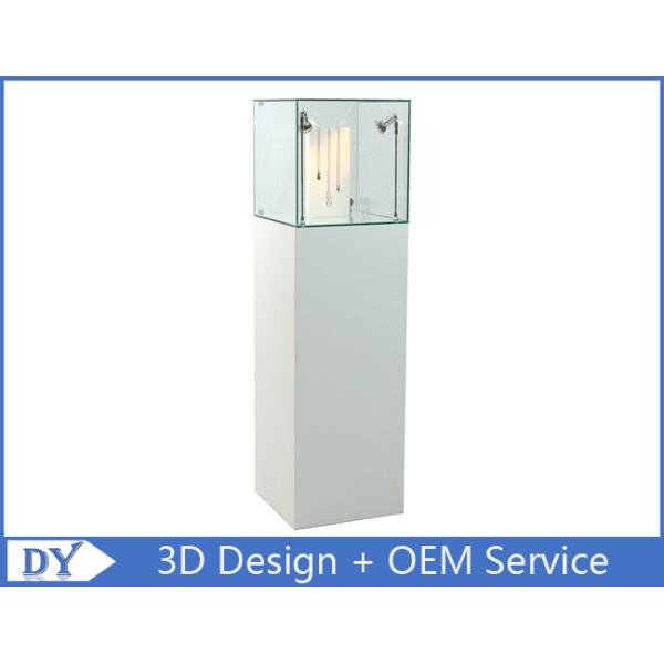 Supplier manufacturer wooden glass full assamble exhibition showcase with lock