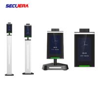 Paseo del detector de metales del reconocimiento de cara a través del termómetro sin contacto del cuerpo del Lcd Digital