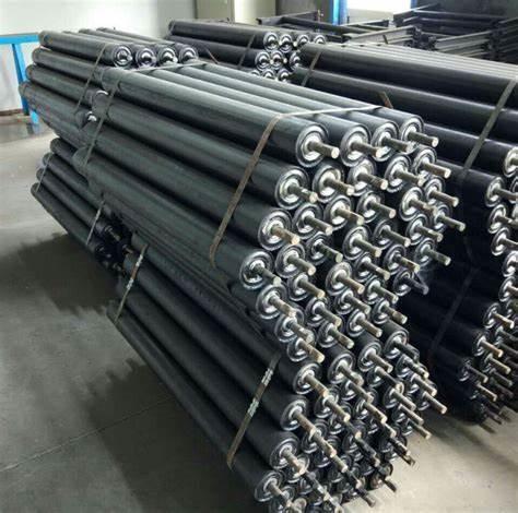 Conveyor Spare Parts 89mm Diamater  900mm Length Flat Return Rollers Under Belt