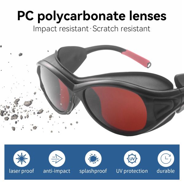 LASER SAFETI GLASSES laser protection glasses laser eye protection laser protect glasses 190-550nm 800-1100nm OD7+ laser saftey glasses laser protect glasses ipl safety glasses laser level glasses