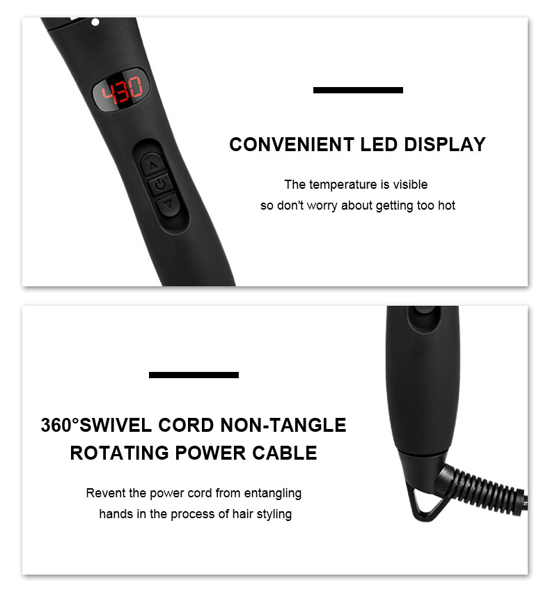 LCD показывает профессиональный Curler волос 3p 45W с сертификатом CETL