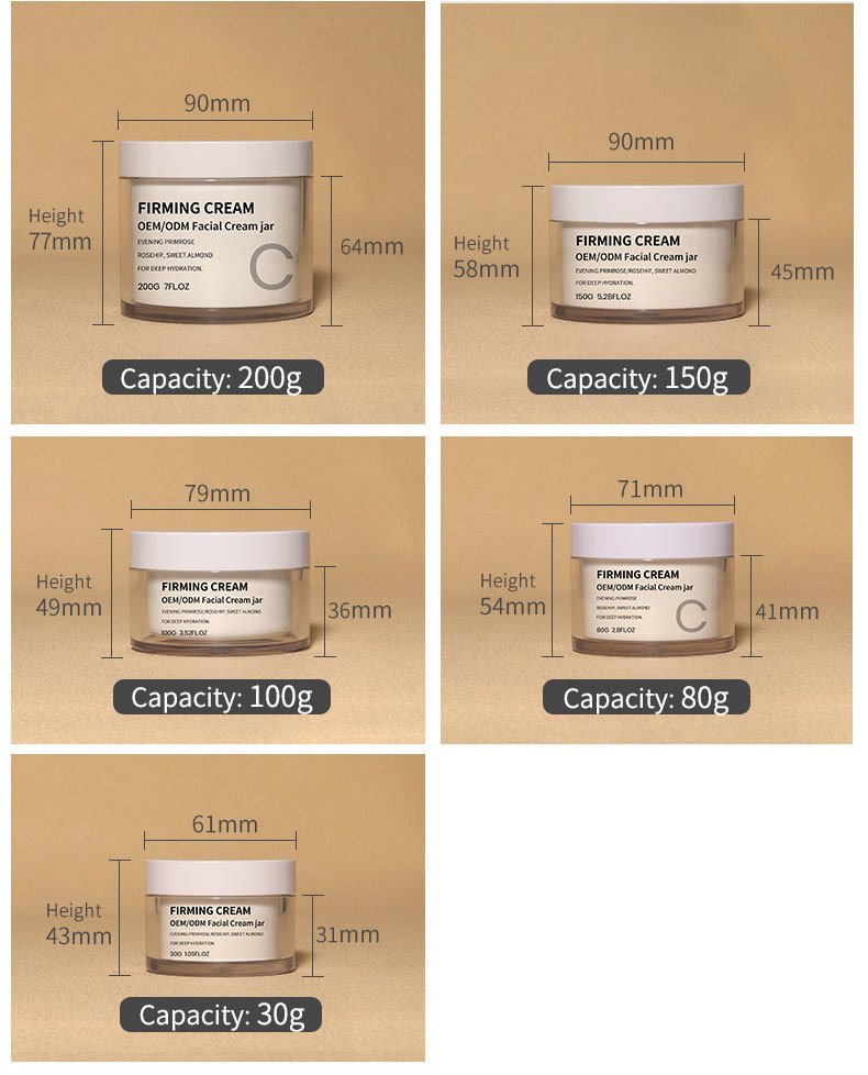 100ml Wide Mouth PET Scrub Jar with Custom Color Double Layer Cosmetic Container
